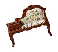 FROMCEO Collector's 1 12 Scale Chaise Lounge, Handcrafted Wooden Sofa with Intricate Detailing Easy Clean Dollhouses Accessories Wooden