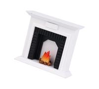 FROMCEO Elegant Doll House Hearth with Safe Green Friendly Component Kids Pretend Play Indoor Decoration Wooden Doll House Accessories
