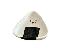 FROMCEO Elegant Miniature Sauce Plate Practical Triangular Ceramic Dish Sturdy Dipping Tray for Serving Sauces and Spices Restaurant Serving Wares