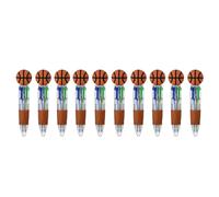 FROMCEO Football Basketball Baseball Theme 4-Color Retractable Ballpoint Pens Ball Decoration Design Present for Daily Colorful Writing Pen Set