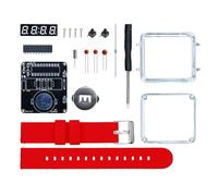 FROMCEO LED Digital Tube Display Electronic Watch Assembly Kits Craft Wrist Clock with Silicone Metal Parts Not Battery Watch Band Components
