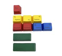 FROMCEO PBT Keycaps 10Key Set Lasering Engraved OEM Profile RGBY CMYKs Design for Mechanical Keyboards Switches RGBY CMYKs Color