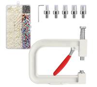 FROMCEO Pearls Setting Machine Bead Setting Machine Beading Accessories Beads Fixing Machines For Craft Decoration Pearls Bead For Hat Shoes Clothes Bags Skirts