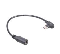 FROMCEO Right Angled USB C To 5.5x2.1mm Power Cord 9V 12V 15V 20V Fixed Voltages Supply For CCTV Cameras Routers LED Displays Home Security Power Cable