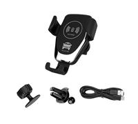 FROMCEO Shockproof Hands Less Car Phone Holder Stand Charging 360 Rotating Air Vent Mount ABS Single Touch Installation Adjustable Angle Car Mount