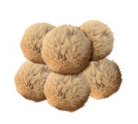 FROMCEO Stuffed Furry Ball Toy Soft Chewing for Kitten Teething Toy Ball Shape Keep Kitten Busy Kitten Chew Toy Ball Crinkling Teething Game Improve Mood Training Exercise