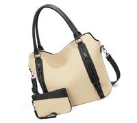 FROMCEO Stylish Oversized Shoulder Bag for Women and Girls Practical Straw Crossbody Bags Work Handbag Shopping Bag