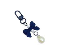 FROMCEO Sweet Acrylic Pearls Bowknot Phone Charm Short Pendant Lanyard Ornaments Cellphone Strap Fashion Detailing Jewelry Gift Stylish Acrylic Phone Decoration