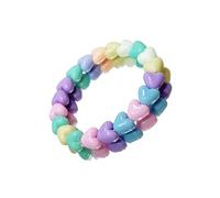 FROMCEO Sweet Star Beaded Necklace 2025 Trendy Design Neckchain Multicolor Layering Hand Chain Wrist For Girls Glossy Beaded Star Jewelry