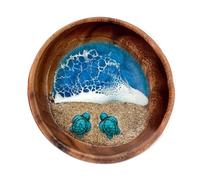 FROMCEO The World of The Sea in Bowls Handmade Oceans Bowls Shell Starfishes Turtles Home Decoration for Children Christmas Beach Inspireds Resins Home Accent