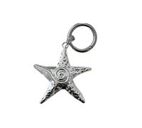 FROMCEO Trendy Sea Star Charm Keychain Vintage Inspired Decoration For Girls Handbags Or Jewelry Metallic Charm Korean Keychain