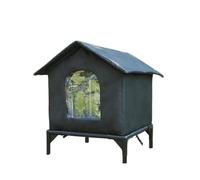 FROMCEO Weatherproofs Insulated Ferals Cats House Easy to Put Together,Selfwarming Shelter for Winter Outdoor Cats Insulated Ferals Cats Shelter