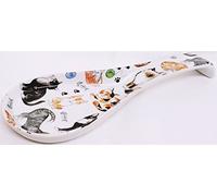 Fromeuropewithlove Cats Spoon Rest Ceramic Porcelain Cats Collage Large Spoon Rest Hand Decorated in UK