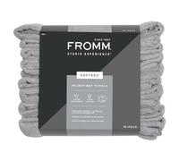 Fromm Softees Microfiber Salon Hair Towels for Hairstylists, Barbers, Spa, Gym in Grey, 16" by 29", 10 count Perfect Hair Care Towel for Drying Curly, Long, Wavy Hair