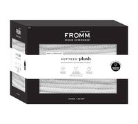 Fromm Softees Plush Bleachproof Microfiber Hair Towel for Salon, Barber, Spa, Ultra Soft Hair Wrap, Drying Towel for All Hair Types, Hands, Face, Durable Salon Towels, 18 x 30 Inches, White, 6-Pack