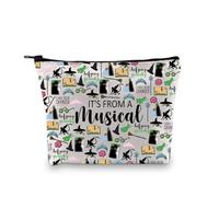 FromWick Broadway Theatre Inspired Gift - Musical Lover Zipper Pouch Makeup Bag (EU)