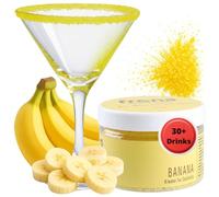 Frona Banana Cocktail Sugar - 100% Natural Sugar Garnish for Cocktails, Martinis, Margaritas & Glass Rims, enhances Piña Colada, Banana Daiquiri, Tiki Drinks, 100g Pack, coloured sugar