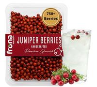 Frona Dried Red Juniper Berries - 750+ Berries, 100% Natural Botanical Garnish, 100g Pack, for Gin & Tonic, Negroni, Spritz & Culinary Decoration, Premium Eco-Friendly Vegan Botanicals