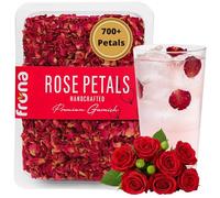Frona Dried Rose Petals - 700+ Petals, 100% Natural Cocktail & Tea Botanicals, 50g Pack, Tea Infusions, Cocktails, Cakes, Decorations, Gifts Premium Eco-Friendly Vegan Botanicals