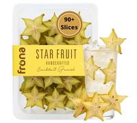 Frona Dried Starfruit - 90+ Slices, 100% Natural Exotic Cocktail Garnish, 50g Pack, Tropical Drinks, Mocktails, Cakes, Desserts, Party Decoration Premium Eco-Friendly Vegan Botanicals
