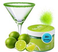 Frona Lime Cocktail Sugar - 100% natural sugar garnish for cocktails, margaritas, martinis and glass rims, vegan eco-friendly, 100 g pack, zesty green sugar for drinks, baking and desserts, coloured s