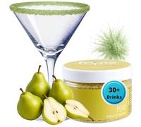 Frona Pear Cocktail Sugar - 100% natural sugar garnish for cocktails, margaritas, martinis and glass rims, vegan eco-friendly, 100g pack, baking and desserts, coloured sugar