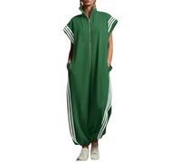 Fronage Womens Hooded Zip Striped Overalls Cap Short Sleeve One Piece Romper Sweatshirt Jumpsuit Pocket Romper
