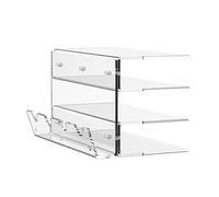 Fronhen 3-Tier Keyboard Display Stand Mechanical Keyboards Display Rack Multi-Layer Bracket Mouse Storage Cabinet Storage Rack Acrylic Desktop Storage