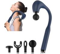 Fronnor Revolutionary U-Shaped Massage Gun Back Massager for Pain Relief Deep Tissue Body Massager for Neck,Shoulder,Leg-Reach Every Muscle with Ease (Navy Blue)