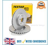Front 1x Brake Disc Pro Solid No Wheel Hub & Studs 92075303 Ford Mazda Textar