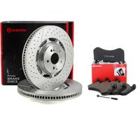 Brembo Prime Line Dual Cast Two-Piece Brake Disc - Drilled & Slotted 09.B848.33