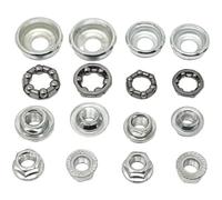 Front 3/16" x 6 Ball & 1/4" x 6 Ball Rear Bike Wheel Bearing Set & Wheel Nuts