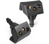 Front 3-Way Windscreen Washer Nozzles Compatible with Nissan X-Trail T31 T32 2007-2021, Juke 2010-2018, Note 2004-2011, Murano Leaf Tiida - Wiper Washer Spray Jets 289323JA0A Click&Fit