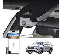 Front 4K & Rear 1080p Dash Cam Custom fit for Toyota Highlander& Hybrid Gen4 UX70 2020 2021 2022 2023 2024 2025 (Model A), XLE XSE Limited Platinum, Integrated OEM Look, App & WiFi, 128GB Card