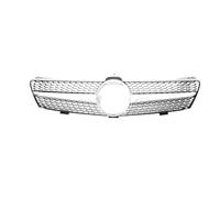 Front Air Grille Car Front & Radiator Grilles Fit For GTR Style Grille Fit For Mercedes Benz CLS-Class W219 2005-2008 CLS350 CLS550 CLS63 AMG Diamond Style Bumper Grille(Silver)