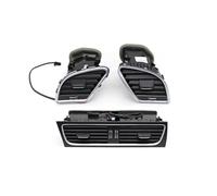Front Air Grille Compatible With A5 2008-2016 For A4L 2009-2016 8KD820901 LHD Car Front Dashboard Middle Left Right AC Vent Outlet Grille Assembly(LHD 3PCS SET)