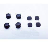 Front and Back Housing Shell Screw Feet Cover Replacement For 2015 New 3DS XL/New 3DS LL Screw Rubber Pads (Black)