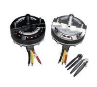 Front and back teeth 3505 external rotor aircraft model multi rotor brushless electronic starter 4SKV650 with foldable blades for individua IINKUEYK(Silver reverse threa)