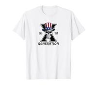 Front and Back X Generation Proud Member of Your Feelings T-Shirt, Men, White, Small