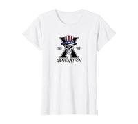 Front and Back X Generation Proud Member of Your Feelings T-Shirt, Women, White, 3X-Large