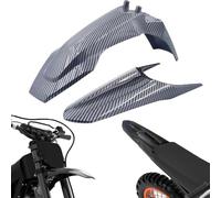 Front and Rear Fender Set for Electric Dirt Bike, Universal Fit Mud Guards with Heavy-Duty ABS Construction, Off-Road Motorcycle Mudflap Kit for Black Grey, 45.7cm, 2-Pack (Grey)