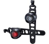 Front and Rear Polished Bike Light Set for Enhanced Visibility Night Ride