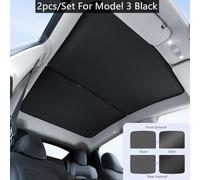 Front and Rear Sunshade for Tesla For Model 3 Compact and Efficient Vehicle Protection (For M3 Silver)