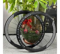 Front And Rear Wheels 700C Brake C/V Set of Wheels for Road Bikes Height 30/40/50Mm Aluminum Alloy Rims Quick Release Hubs for 7-12 Speed Cassettes 16/21H,Red,40mm