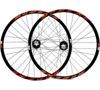 Front And Rear Wheels for Bicycle 26"/27.5"/29" CNC Alloy Double Wall Rim MTB Wheel Set for Bike 32H Disc Brake QR 8-10 Speed Hub Cassette Ball Bearings,Orange,29inch