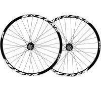 Front And Rear Wheels for Bicycle 26"/27.5"/29" CNC Alloy Double Wall Rim MTB Wheel Set for Bike 32H Disc Brake QR 8-10 Speed Hub Cassette Ball Bearings,Black,26inch