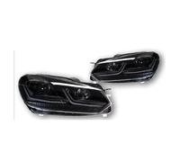 Front Auto Light Assembly For VW For Golf 6 MK6 2009-2013 Car LED DRL Hella 5 Xenon Lens Hid H7 Golf6 Accessories Headlight(Right hand drive,Black warrior)