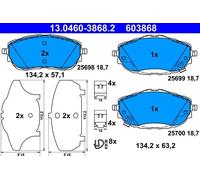 FRONT AXLE 13.0460-3868.2 BRAKE PAD SET, DISC BRAKE ATE