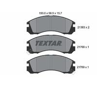 FRONT AXLE 2136301 BRAKE PAD SET, DISC BRAKE TEXTAR
