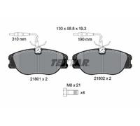 FRONT AXLE 2180101 BRAKE PAD SET, DISC BRAKE TEXTAR